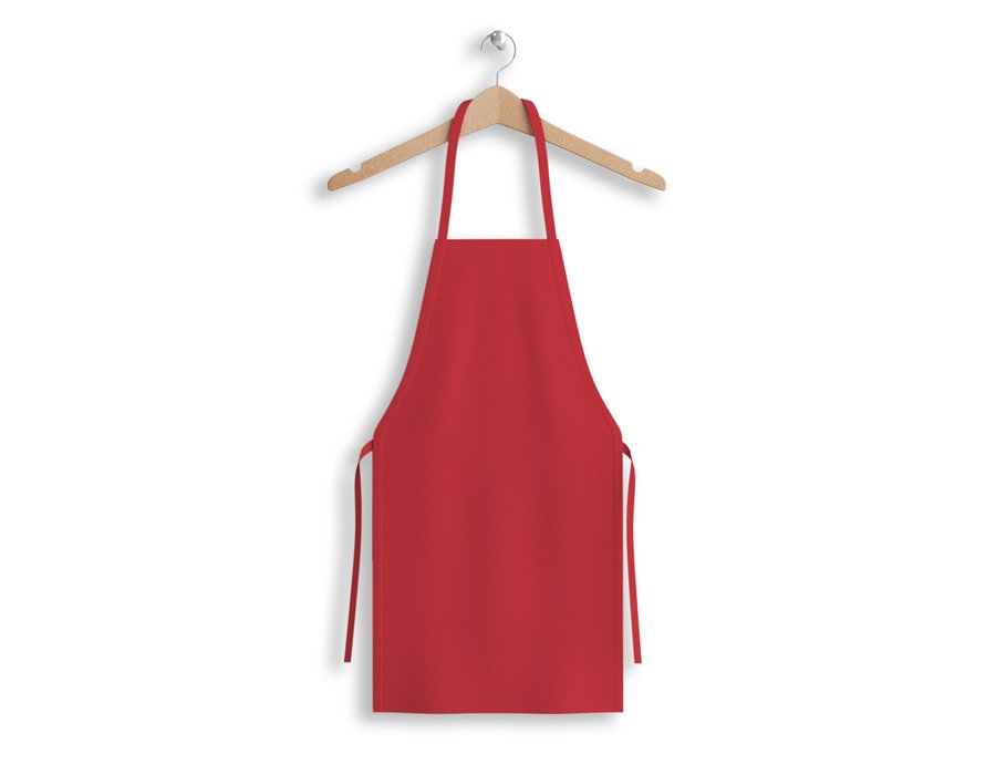Delantal Cocinero LISO ROJO (GABARDINA)