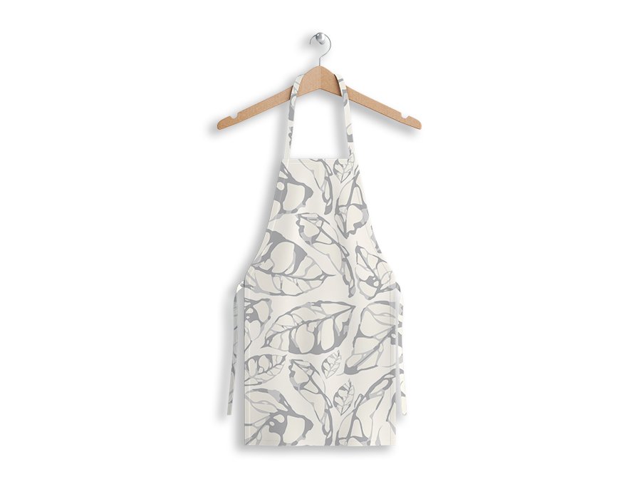 Delantal cocinero FOGLIE GRIS (GABARDINA)