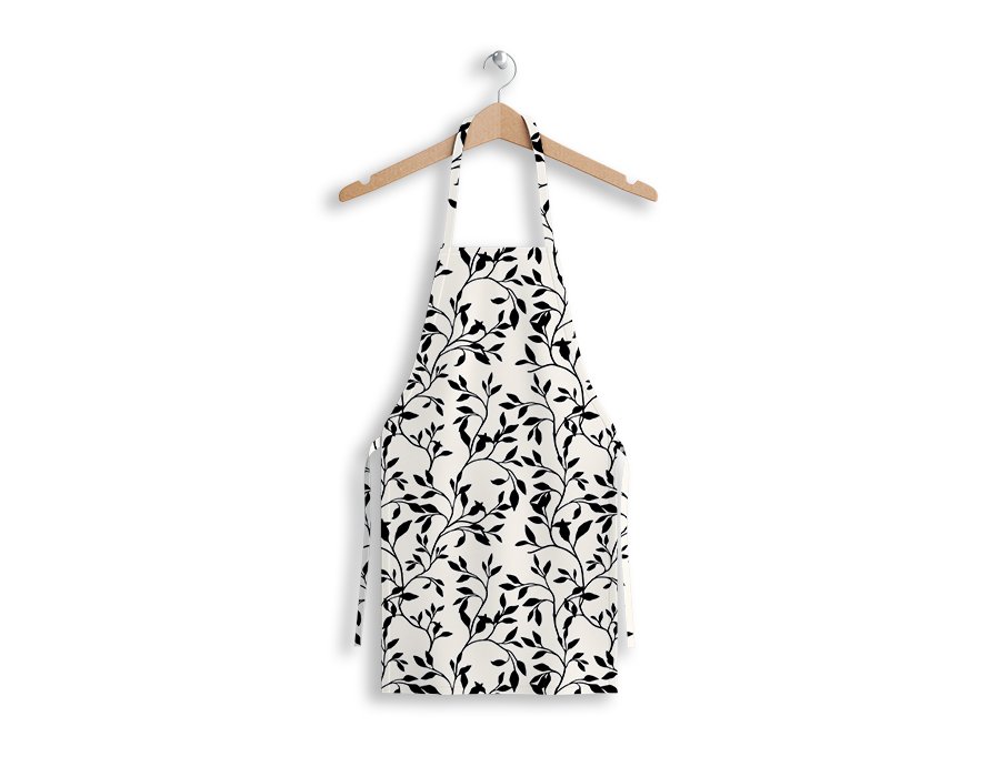 Delantal cocinero BOSCO BLACK (GABARDINA)