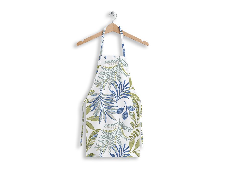 Delantal Cocinero Selva Azul (Lino Viscosa)