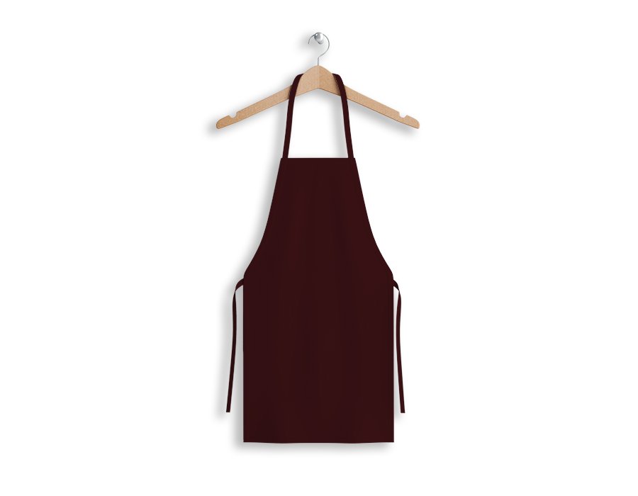 Delantal Cocinero Liso Granate (Gabardina)