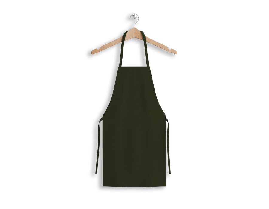 Delantal Cocinero Liso Verde (Gabardina)