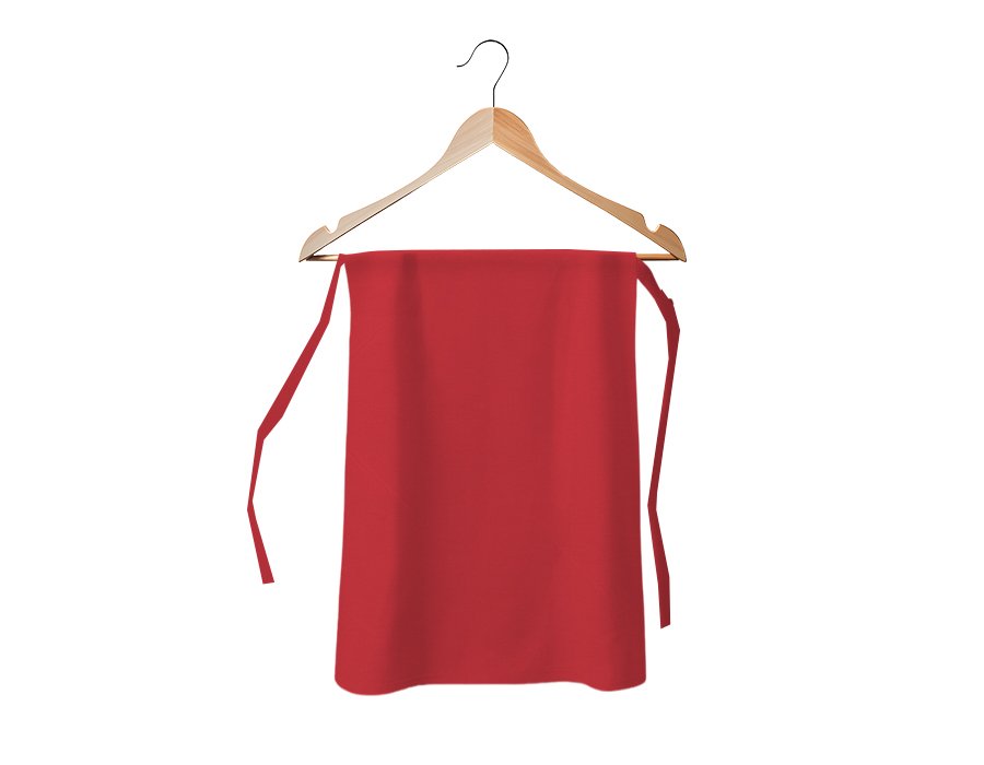 Delantal Cintura LISO ROJO (GABARDINA)