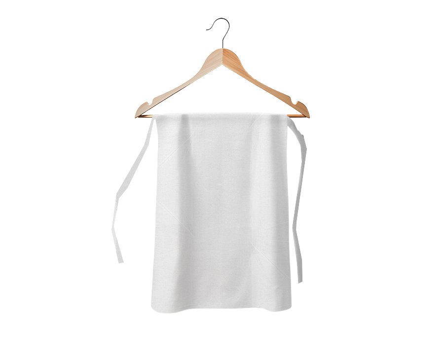 Delantal Cintura LISO BLANCO (GABARDINA)
