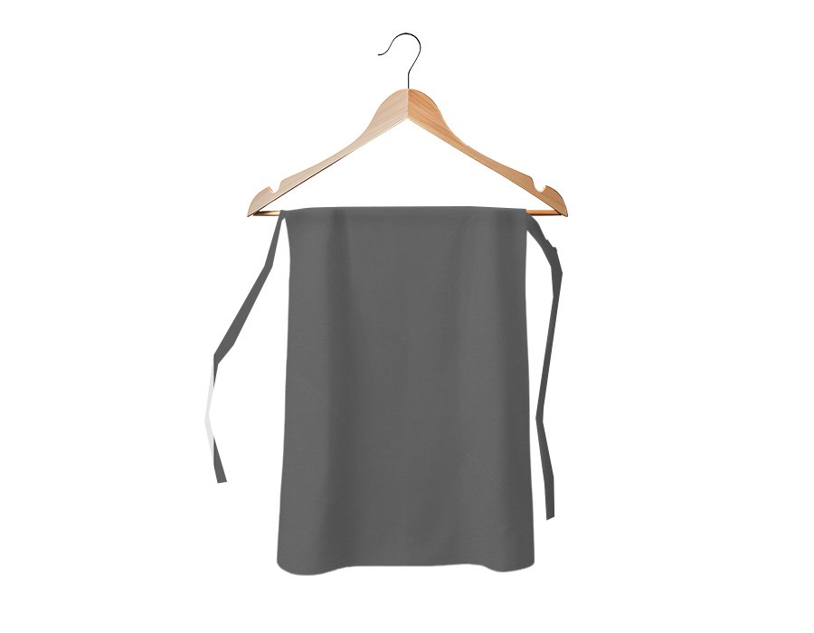 Delantal Cintura Liso Gris Antimanchas