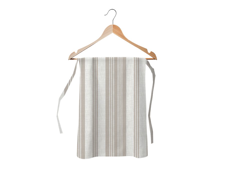 Delantal Cintura Raya Lino Visón (Gabardina)