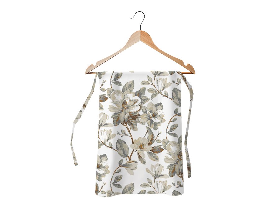 Delantal Cintura Magnolias (Lino Viscosa)