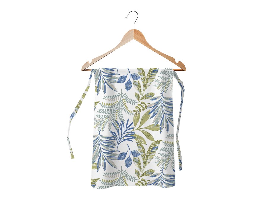 Delantal Cintura Selva Azul (Lino Viscosa)