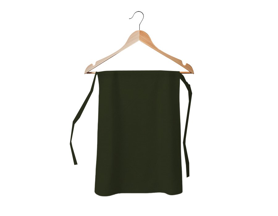 Delantal Cintura Liso Verde (Gabardina)