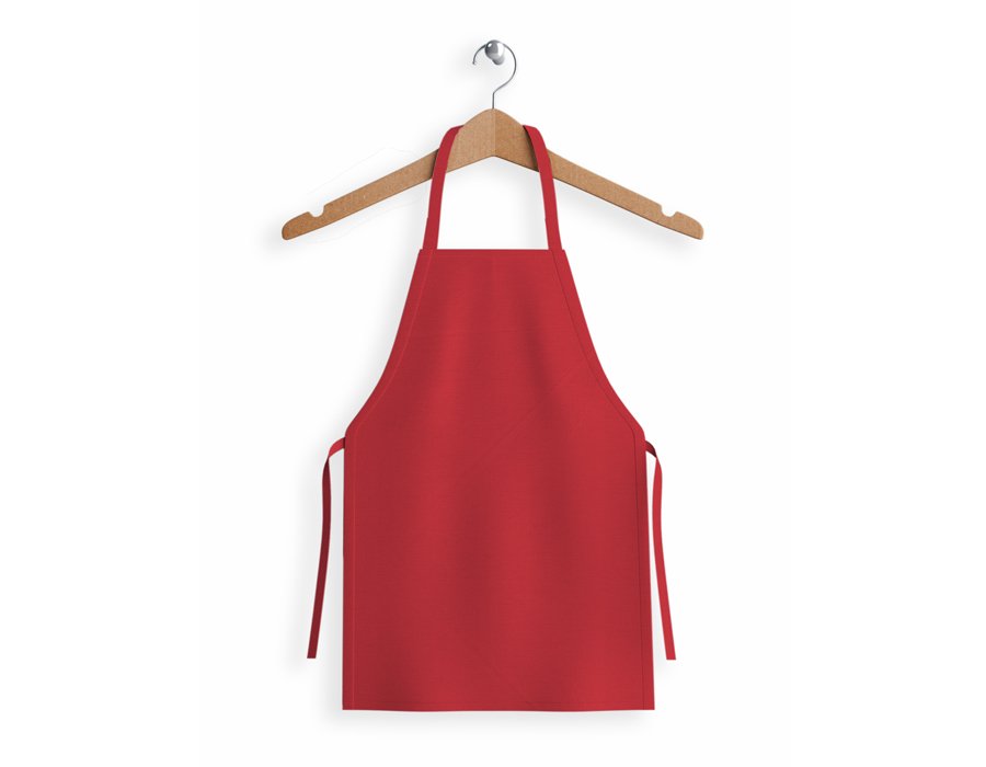 Delantal Infantil LISO ROJO (GABARDINA)