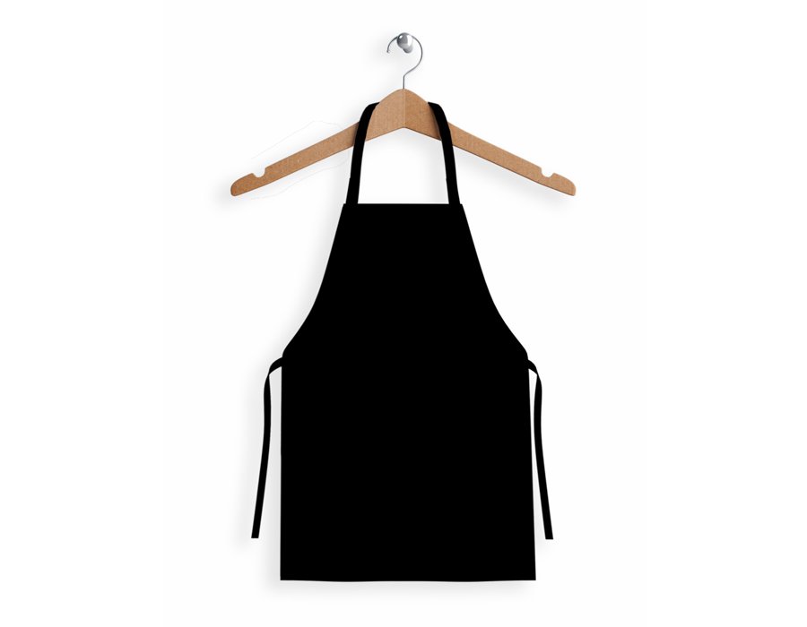Delantal Infantil Liso Negro Antimanchas