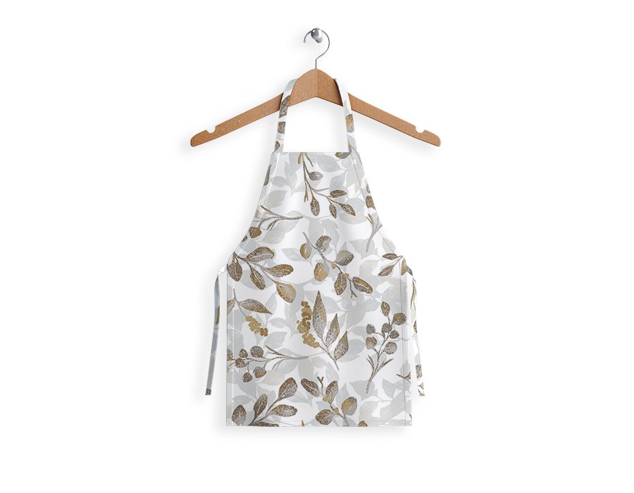 Delantal Infantil Flower Visón (Gabardina)