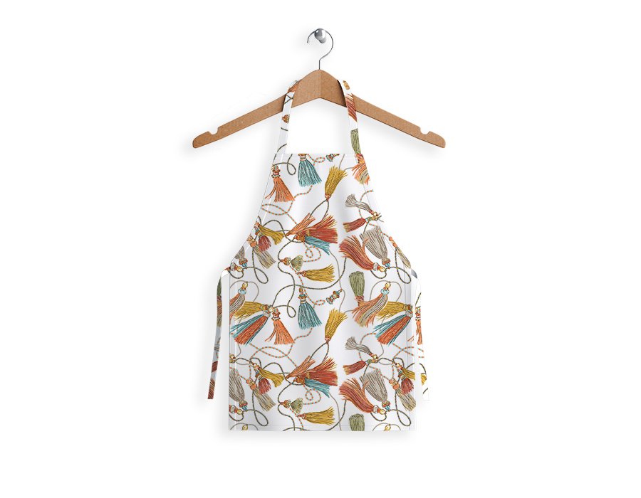 Delantal Niño Borlas (Lino Viscosa)