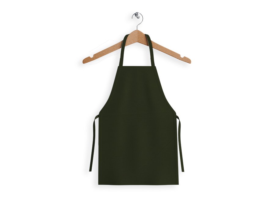 Delantal Cintura Liso Verde (Gabardina)
