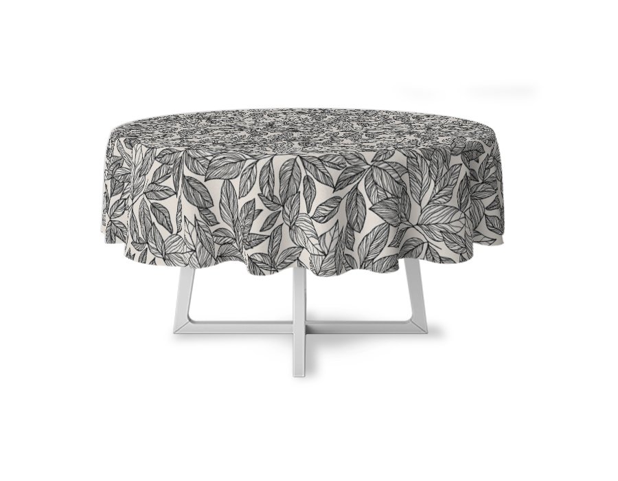 Mantel Redondo SELVA BLACK (GABARDINA)