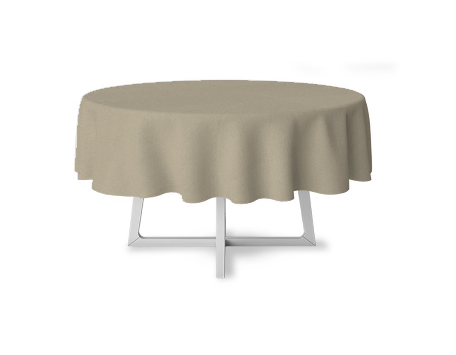 Mantel Redondo Liso Arena (Gabardina)