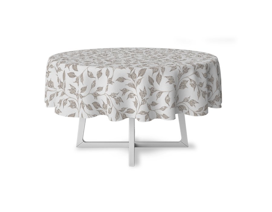 Mantel Redondo Little Leaves (Gabardina)