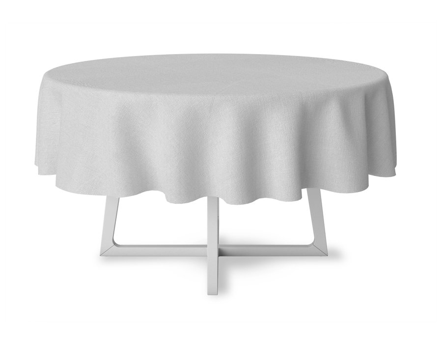 Mantel Redondo LISO BLANCO (GABARDINA)