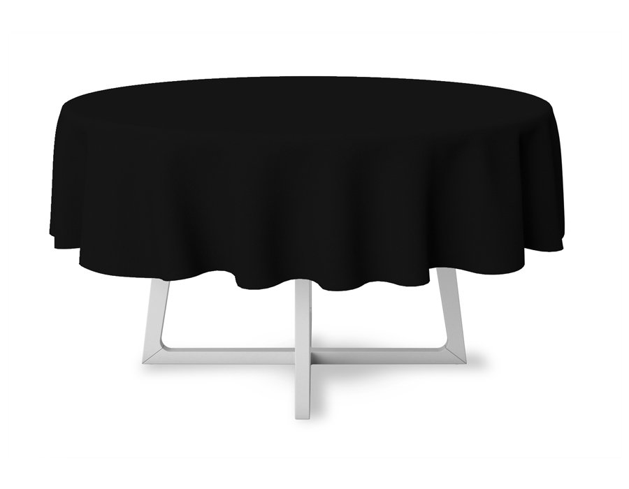 Mantel Redondo LISO NEGRO (GABARDINA)
