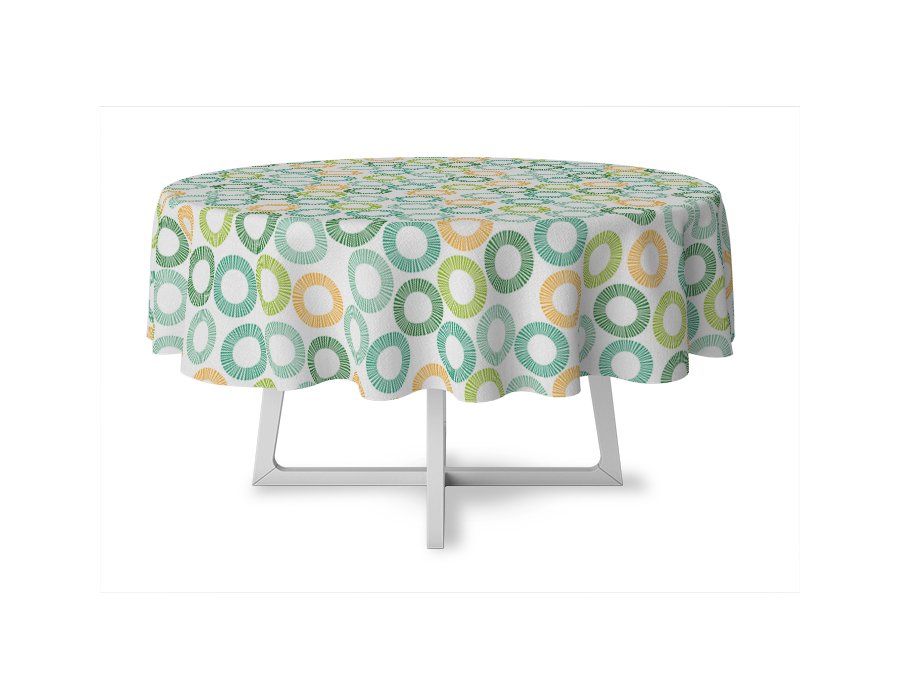 Mantel Redondo SUNNY AGUA (GABARDINA)