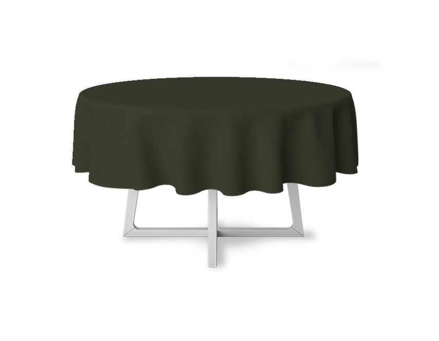 Mantel Redondo Liso Verde (Gabardina)