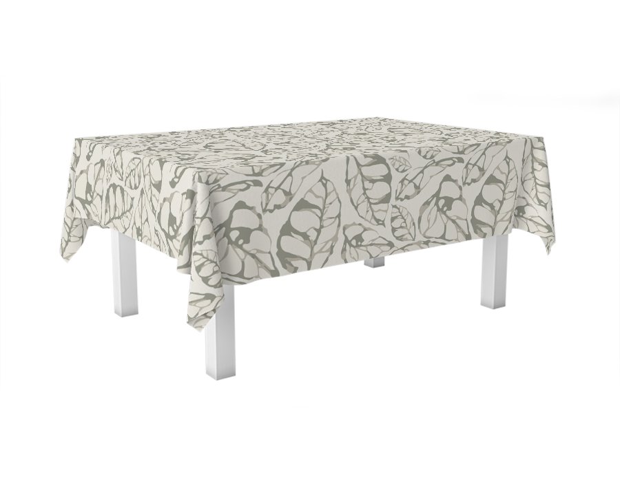 Mantel Rectangular Foglie Verde  Antimanchas