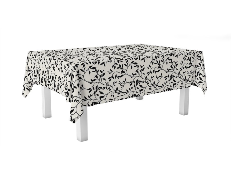 Mantel Rectangular BOSCO BLACK (GABARDINA)