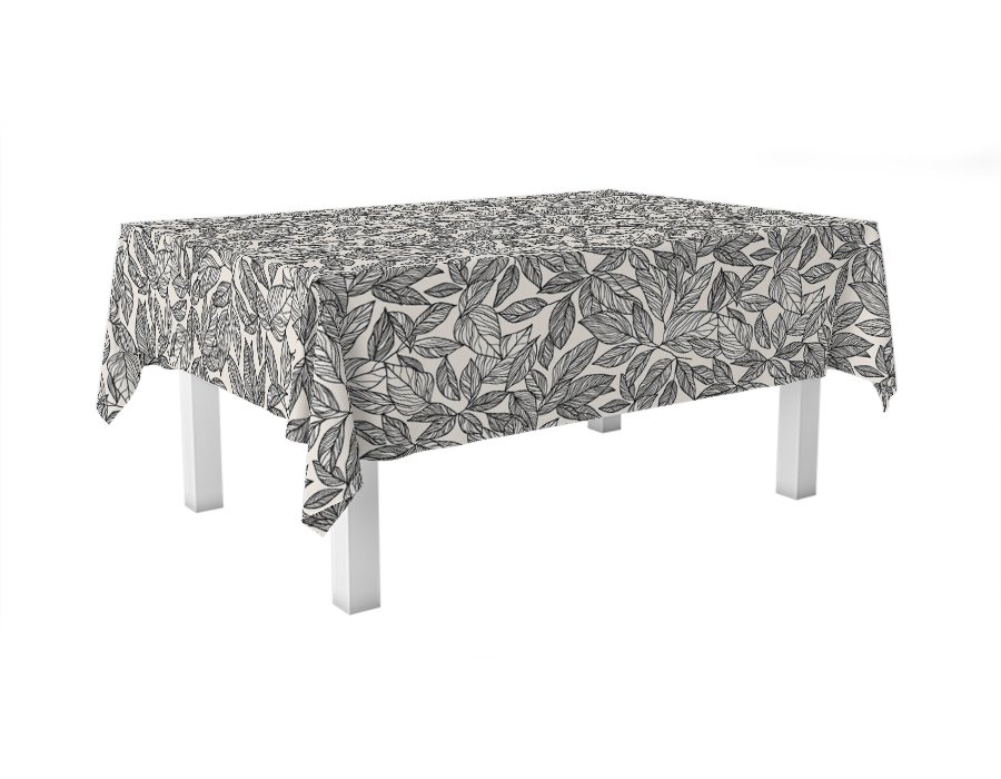 Mantel Rectangular SELVA BLACK (GABARDINA)