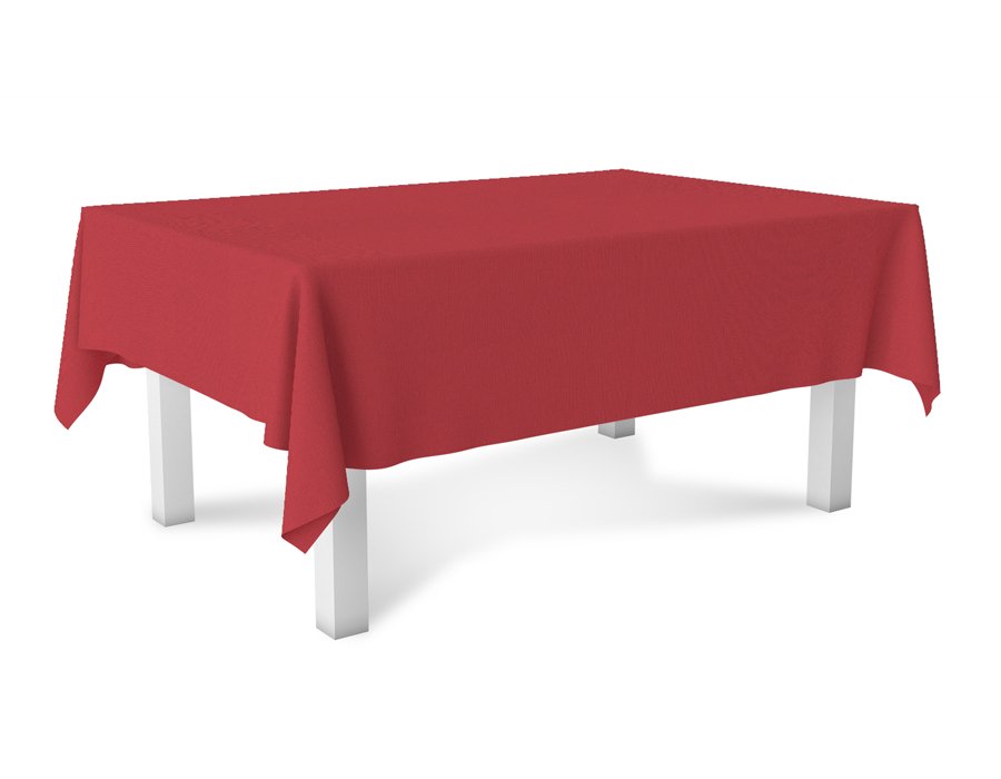 Mantel Rectangular LISO ROJO (GABARDINA)
