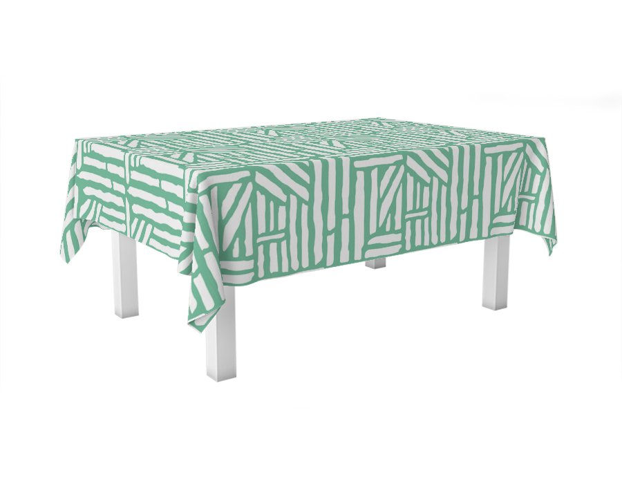 Mantel Rectangular TETRIS AGUA (GABARDINA)