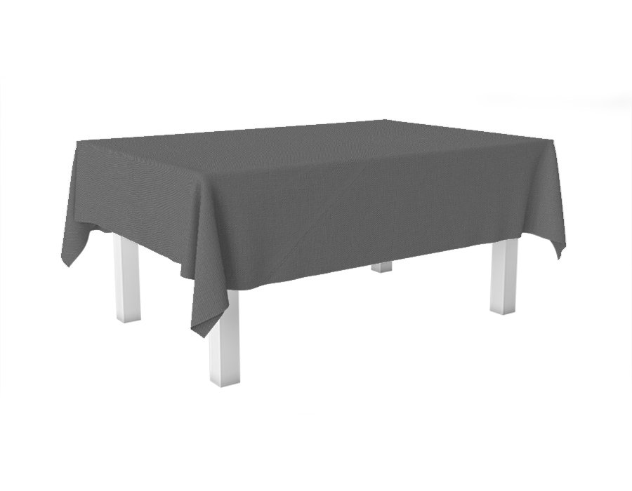 Mantel Rectangular Liso Gris Antimanchas