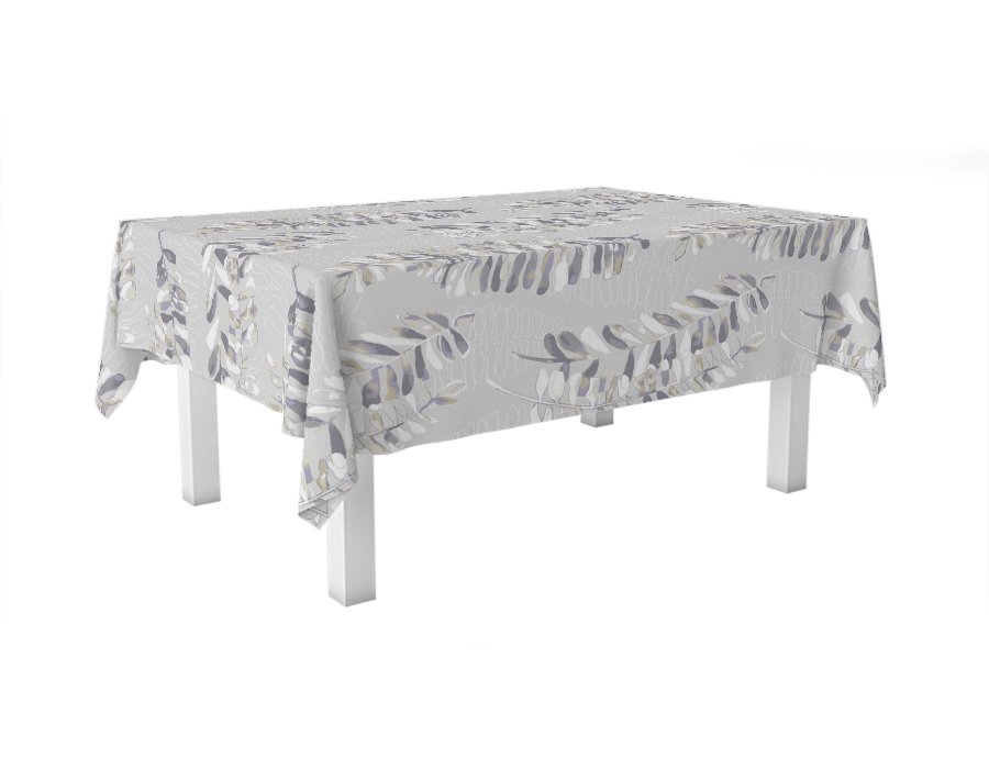 Mantel Rectangular Leaves Antimanchas