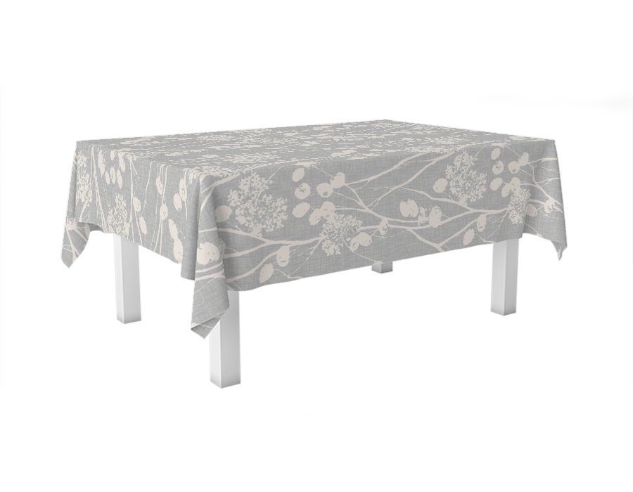 Mantel Redondo LINO GRIS (GABARDINA)