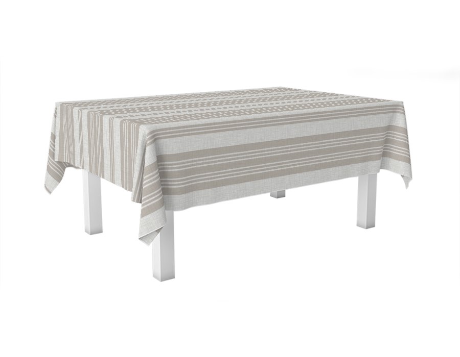Mantel Rectangular Raya Lino Visón (Gabardina)