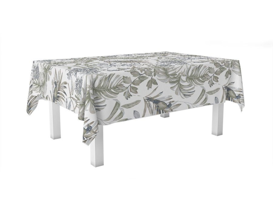 Mantel Rectangular Birds Azul  Antimanchas