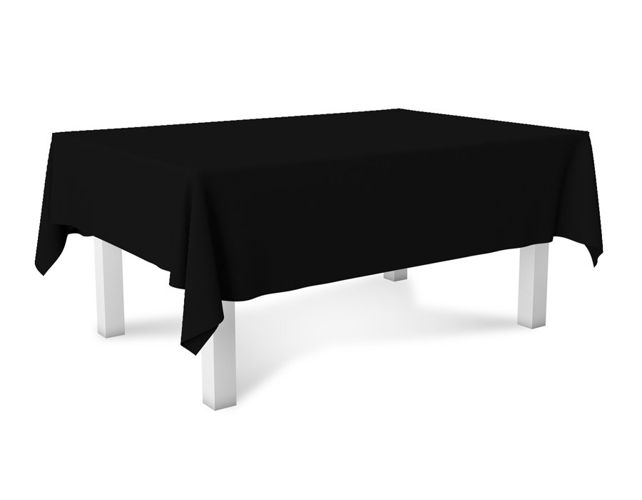 Mantel Rectangular Liso Negro Antimanchas