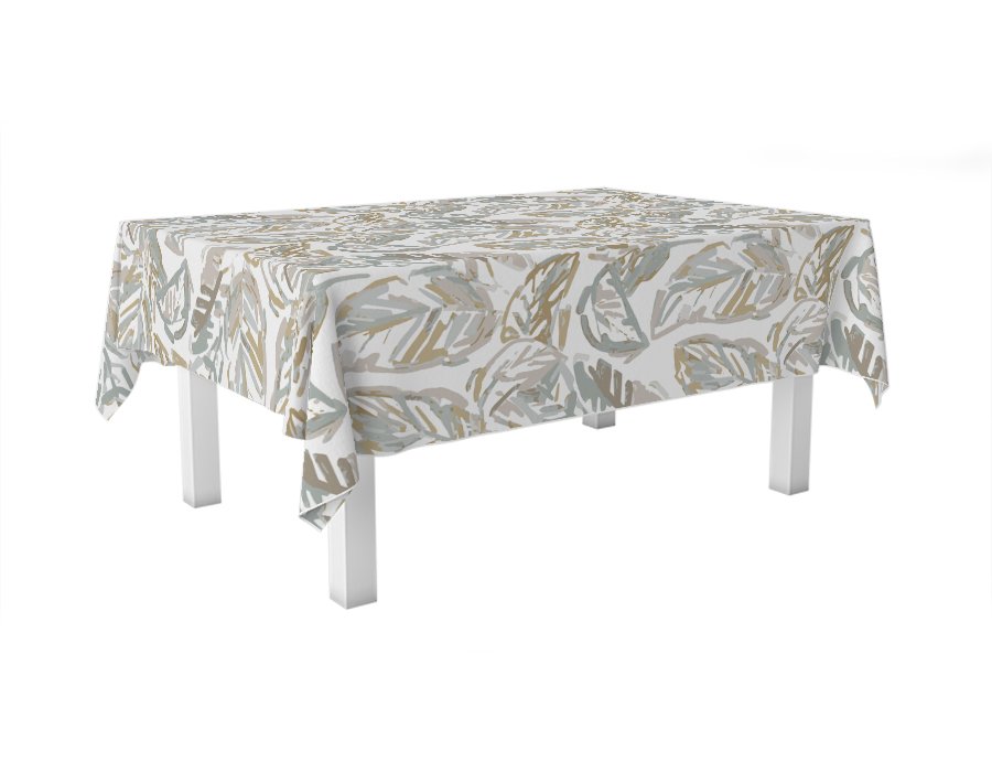 Mantel Rectangular Pinceladas Aqua Antimanchas