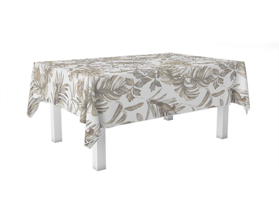 Mantel Rectangular Birds Visón (Gabardina)