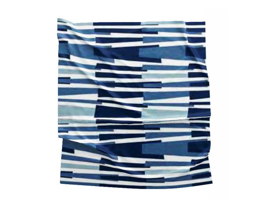 Mantel Picnic RAYA QUEBRADA AZUL (GABARDINA)