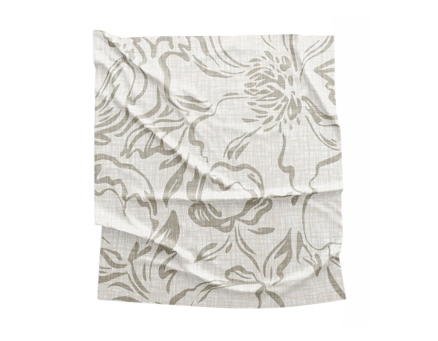 Mantel Picnic Flor Lino. (Lino Viscosa)