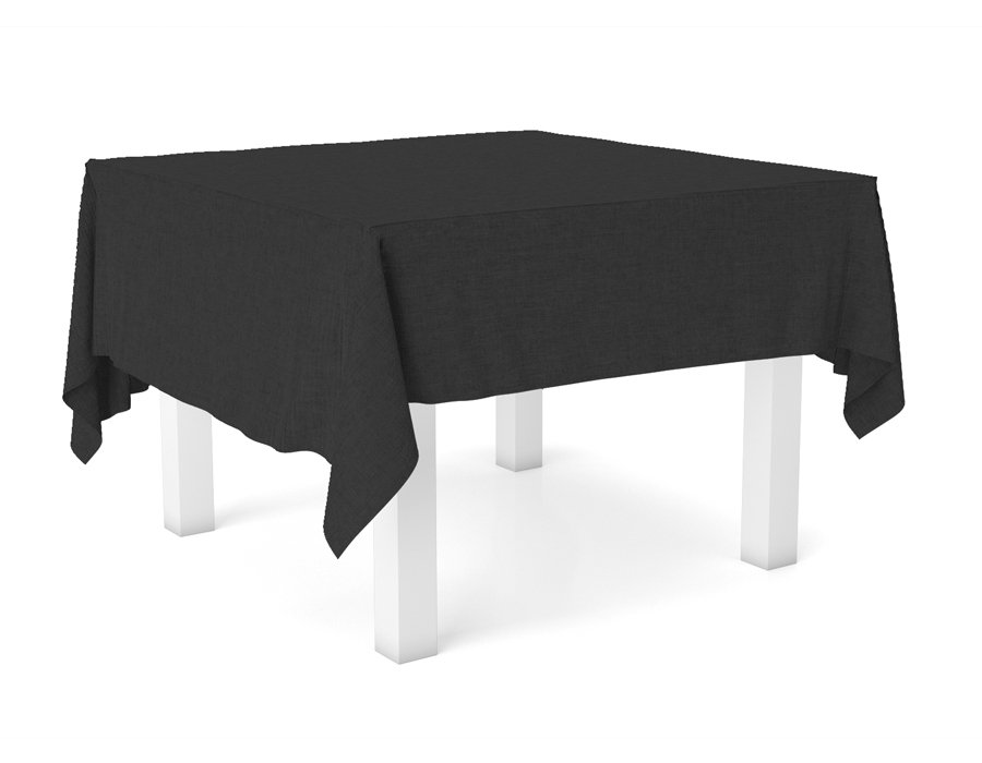 Mantel Cuadrado Liso Negro Antimanchas