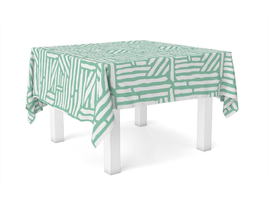 Mantel Cuadrado TETRIS AGUA (GABARDINA)