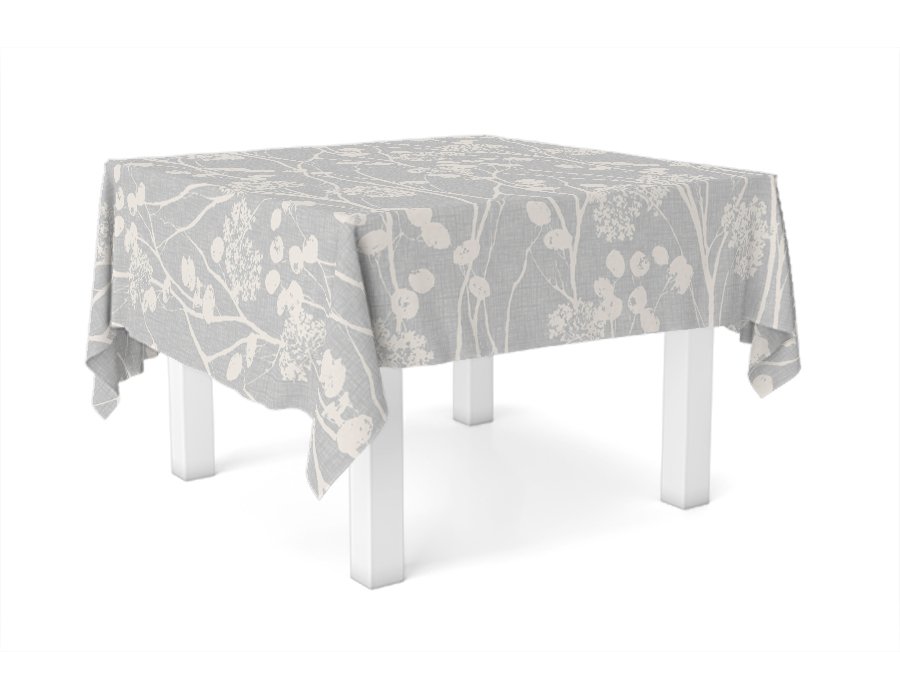 Mantel Cuadrado LINO GRIS (GABARDINA)