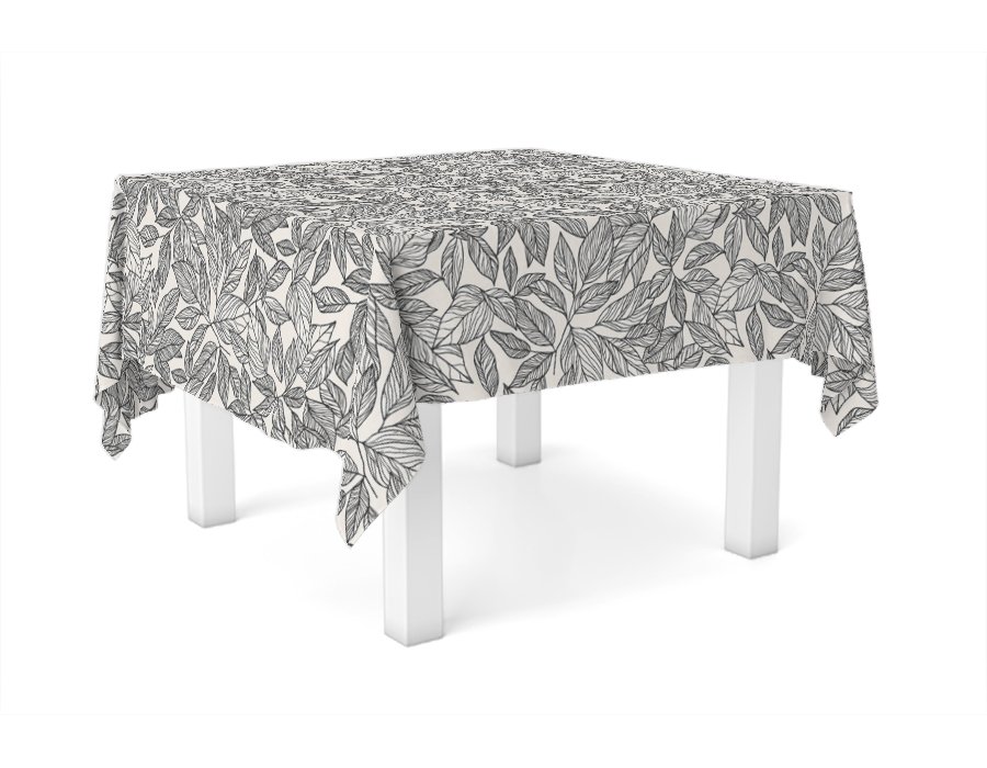 Mantel Cuadrado SELVA BLACK (GABARDINA)
