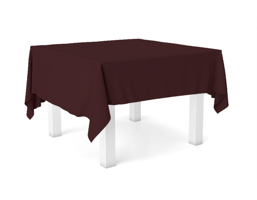 Mantel Cuadrado Liso Granate (Gabardina)
