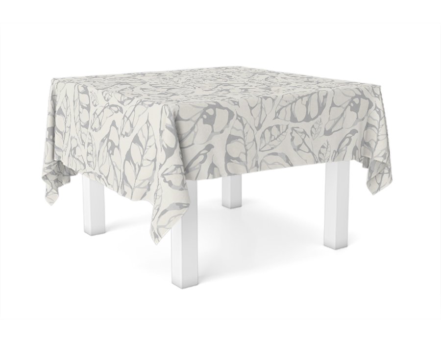 Mantel Cuadrado FOGLIE GRIS (GABARDINA)
