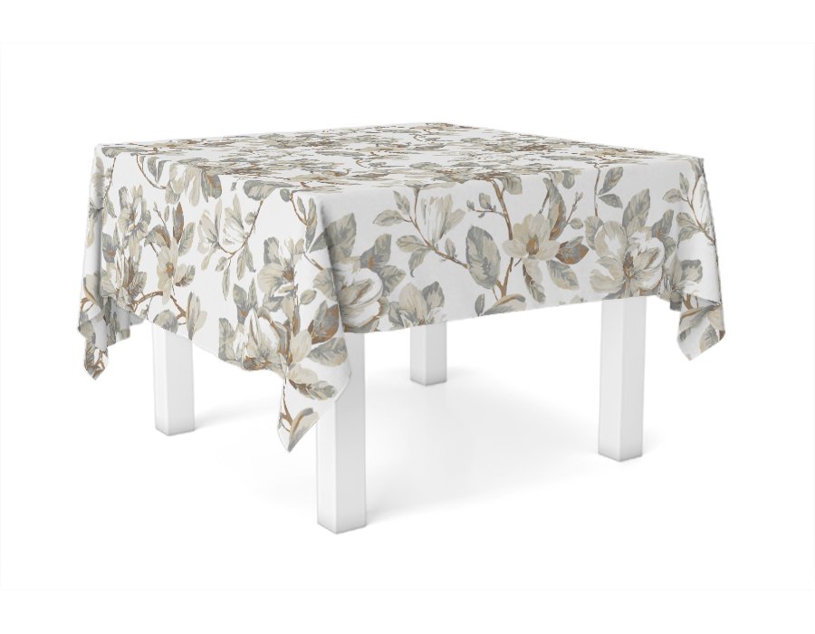 Mantel Cuadrado Magnolias (Lino Viscosa)