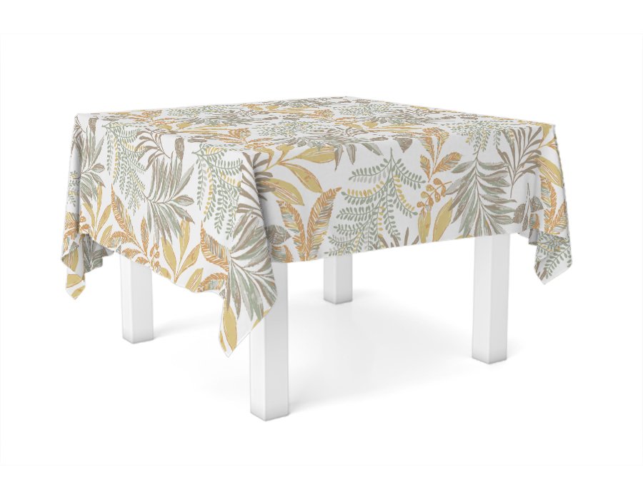 Mantel Cuadrado Selva Ocre (Lino Viscosa)