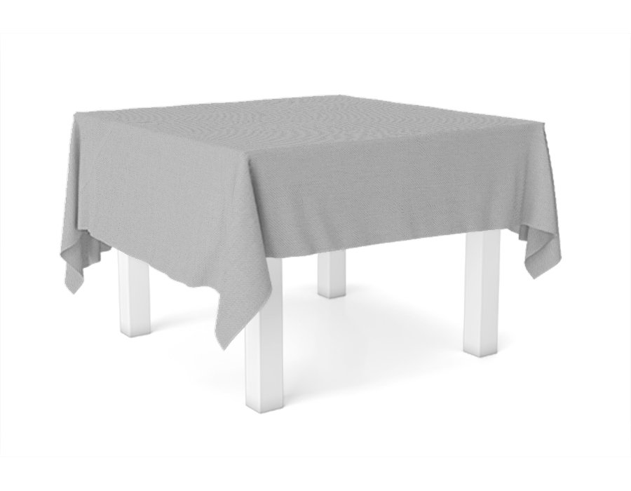 Mantel Cuadrado Tusor Gris Perla
