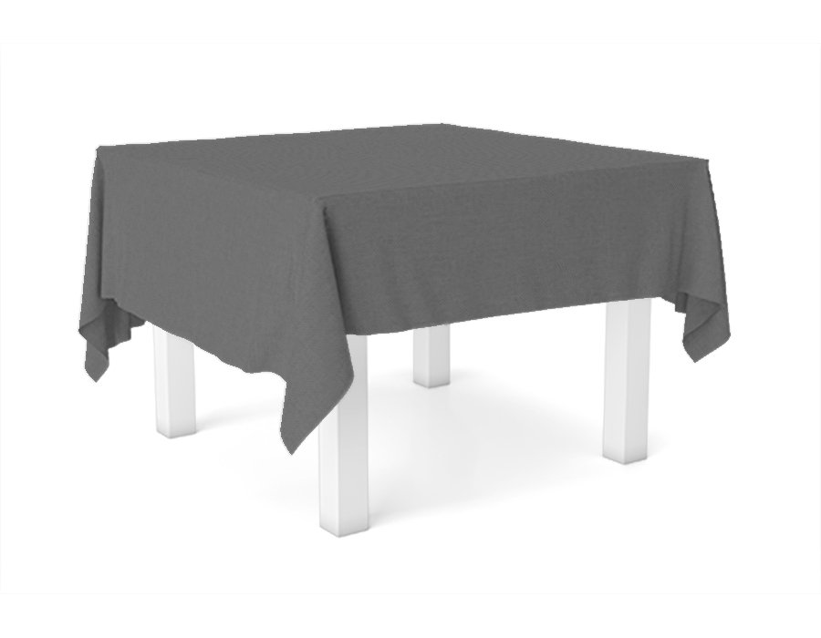 Mantel Cuadrado Tusor Grafito
